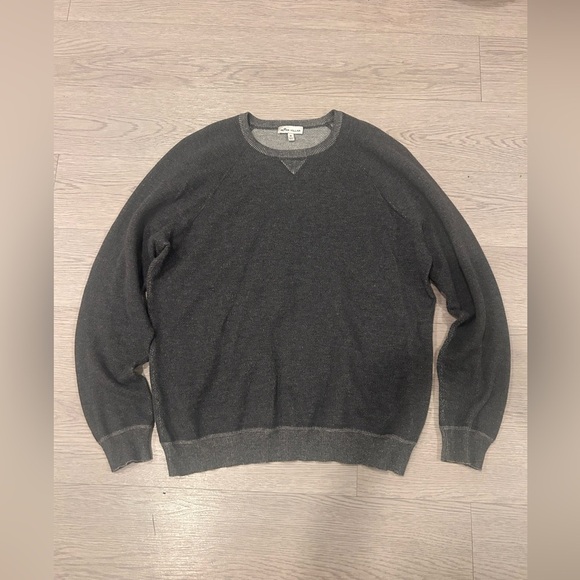 Peter Millar Mens Cotton Wool Blend Hartford Crewneck Sweater Gray Sz M - Picture 2 of 6